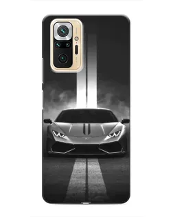 Чохол для Xiaomi Redmi Note 10 Pro з картинкою «Lamborghini симетрія доріг»