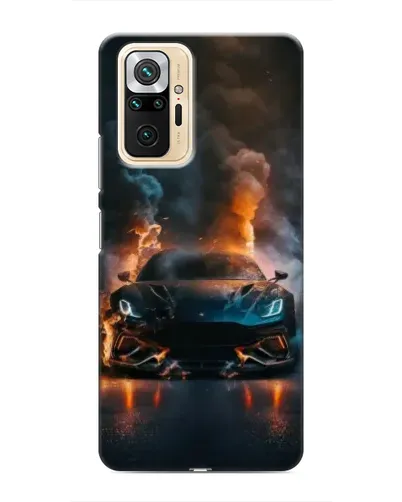 Чехол для Xiaomi Redmi Note 10 Pro с картинкой «Lamborghini дымная эстетика»