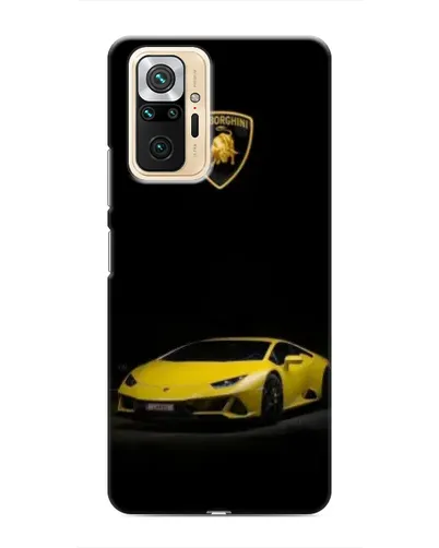 Чехол для Xiaomi Redmi Note 10 Pro с картинкой «Lamborghini желтый акцент»