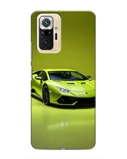 Чохол для Xiaomi Redmi Note 10 Pro з картинкою «Салатовий Lamborghini Huracan»