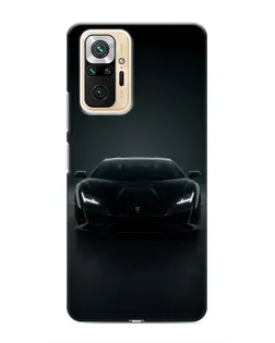 Чохол для Xiaomi Redmi Note 10 Pro з картинкою «Чорний Lamborghini Aventador»