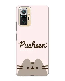 Чехол для Xiaomi Redmi Note 10 Pro с картинкой «Pusheen логотип»