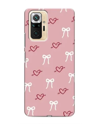 Чехол для Xiaomi Redmi Note 10 Pro с картинкой «Сердца и банты»