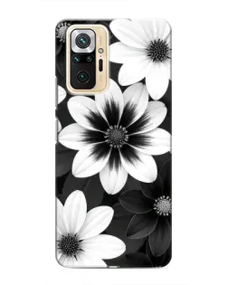 Чехол для Xiaomi Redmi Note 10 Pro с картинкой «Монохромные астры»