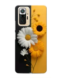 Чехол для Xiaomi Redmi Note 10 Pro с картинкой «Подсолнух и ромашка»