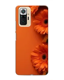 Чехол для Xiaomi Redmi Note 10 Pro с картинкой «Оранжевые герберы»