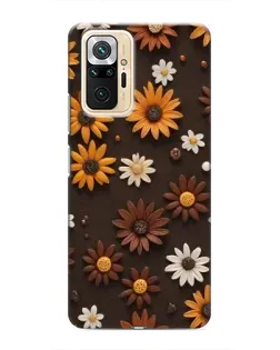 Чехол для Xiaomi Redmi Note 10 Pro с картинкой «Узор из маленьких подсолнухов»