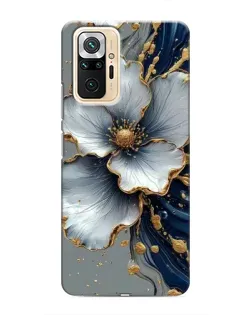 Чехол для Xiaomi Redmi Note 10 Pro с картинкой «Белый цветок и золотой флюид» Чехол для Xiaomi Redmi Note 10 Pro с картинкой «Белый цветок и золотой флюид»