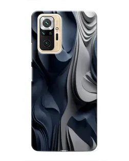 Чехол для Xiaomi Redmi Note 10 Pro с картинкой «Объемные синие складки»