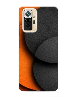 Чехол для Xiaomi Redmi Note 10 Pro с картинкой «Геометрия оранжевых кругов»
