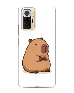 Чехол для Xiaomi Redmi Note 10 Pro с картинкой «Толстенькая капибара»