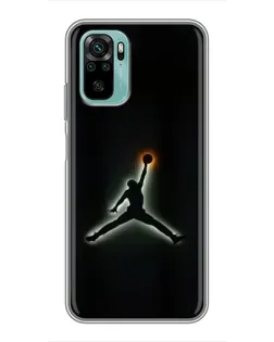 Чехол для Xiaomi Redmi Note 10 с картинкой «Jordan Gradient Logo»