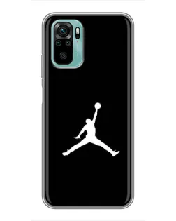 Чехол для Xiaomi Redmi Note 10 с картинкой «Jordan Silhouette»