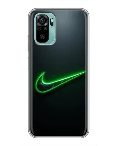 Чехол для Xiaomi Redmi Note 10 с картинкой «Неоновый контур Nike» Чехол для Xiaomi Redmi Note 10 с картинкой «Неоновый контур Nike»