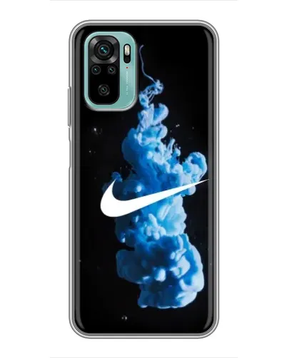Чехол для Xiaomi Redmi Note 10 с картинкой «Nike и синий дым» Чехол для Xiaomi Redmi Note 10 с картинкой «Nike и синий дым»