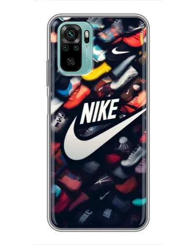 Чехол для Xiaomi Redmi Note 10 с картинкой «Коллекция кроссовок Nike» Чехол для Xiaomi Redmi Note 10 с картинкой «Коллекция кроссовок Nike»