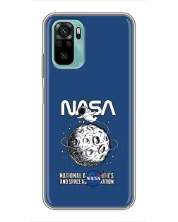 Чехол для Xiaomi Redmi Note 10 с картинкой «NASA — лунная миссия» Чехол для Xiaomi Redmi Note 10 с картинкой «NASA — лунная миссия»