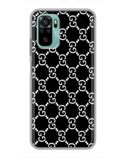 Чехол для Xiaomi Redmi Note 10 с картинкой «Gucci — сетчатый паттерн»
