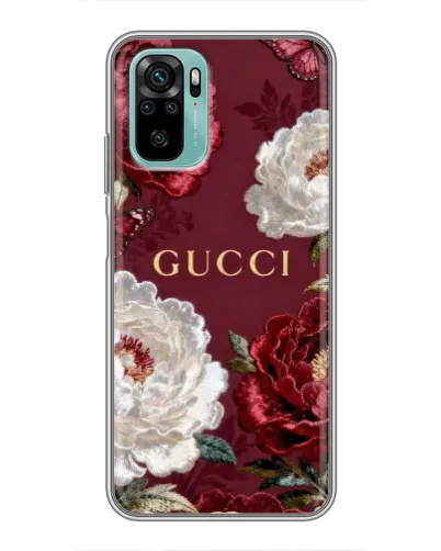 Чехол для Xiaomi Redmi Note 10 с картинкой «Gucci — бордовые розы» Чехол для Xiaomi Redmi Note 10 с картинкой «Gucci — бордовые розы»