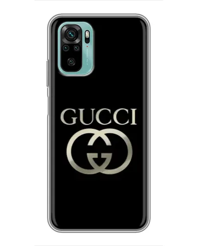Чехол для Xiaomi Redmi Note 10 с картинкой «Gucci — золото на черном» Чехол для Xiaomi Redmi Note 10 с картинкой «Gucci — золото на черном»