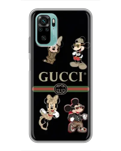 Чехол для Xiaomi Redmi Note 10 с картинкой «Gucci — герои Disney и монограмма» Чехол для Xiaomi Redmi Note 10 с картинкой «Gucci — герои Disney и монограмма»
