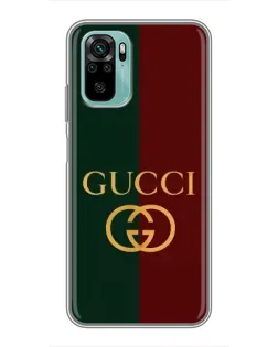 Чехол для Xiaomi Redmi Note 10 с картинкой «Gucci — темно-зеленый градиент»