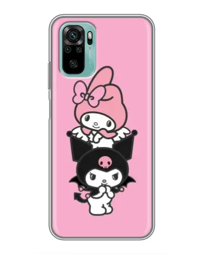 Чехол для Xiaomi Redmi Note 10 с картинкой «My Melody и Kuromi»