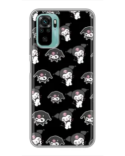 Чехол для Xiaomi Redmi Note 10 с картинкой «Черный паттерн Kuromi» Чехол для Xiaomi Redmi Note 10 с картинкой «Черный паттерн Kuromi»