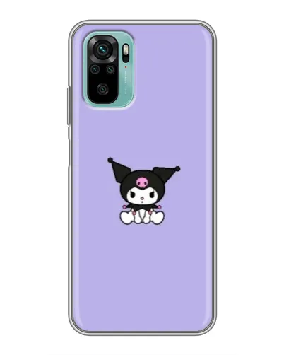 Чехол для Xiaomi Redmi Note 10 с картинкой «Kuromi — фиолетовый минимализм»