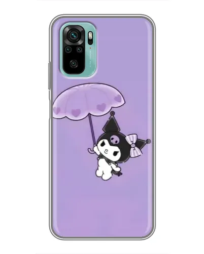 Чехол для Xiaomi Redmi Note 10 с картинкой «Kuromi с зонтиком»