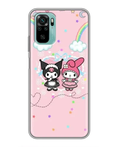 Чехол для Xiaomi Redmi Note 10 с картинкой «My Melody и Kuromi»
