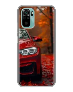 Чехол для Xiaomi Redmi Note 10 с картинкой «Осенняя BMW M4»