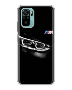 Чехол для Xiaomi Redmi Note 10 с картинкой «BMW — взгляд тигра»
