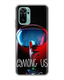 Чехол для Xiaomi Redmi Note 10 с картинкой «Красный импостер — макро» Чехол для Xiaomi Redmi Note 10 с картинкой «Красный импостер — макро»