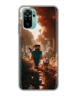 Чохол для Xiaomi Redmi Note 10 з картинкою «Стів у лісі»