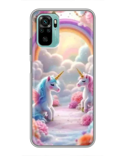 Чехол для Xiaomi Redmi Note 10 с картинкой «Радуга и единороги» Чехол для Xiaomi Redmi Note 10 с картинкой «Радуга и единороги»