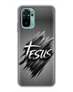 Чохол для Xiaomi Redmi Note 10 з картинкою «Напис Jesus Graffiti»