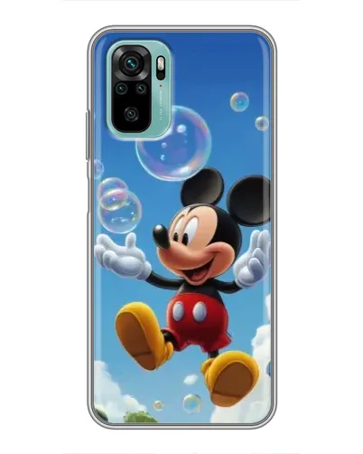 Чехол для Xiaomi Redmi Note 10 с картинкой «Mickey и мыльные пузыри»