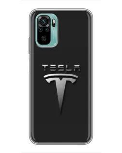 Чохол для Xiaomi Redmi Note 10 з картинкою «Сталевий логотип Tesla» Чохол для Xiaomi Redmi Note 10 з картинкою «Сталевий логотип Tesla»