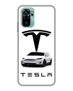 Чохол для Xiaomi Redmi Note 10 з картинкою «Tesla White Style» Чохол для Xiaomi Redmi Note 10 з картинкою «Tesla White Style»