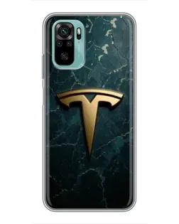 Чохол для Xiaomi Redmi Note 10 з картинкою «Мармурова Tesla Gold» Чохол для Xiaomi Redmi Note 10 з картинкою «Мармурова Tesla Gold»