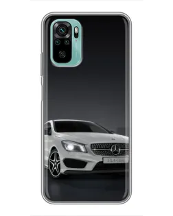 Чехол для Xiaomi Redmi Note 10 с картинкой «Mercedes AMG GT Silver»