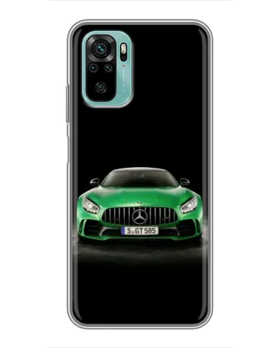 Чохол для Xiaomi Redmi Note 10 з картинкою «Mercedes — неоновий лого»