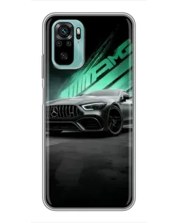 Чохол для Xiaomi Redmi Note 10 з картинкою «Темний Mercedes AMG»