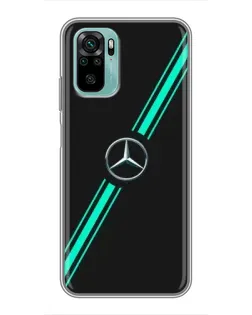 Чехол для Xiaomi Redmi Note 10 с картинкой «Спортивные линии Mercedes» Чехол для Xiaomi Redmi Note 10 с картинкой «Спортивные линии Mercedes»