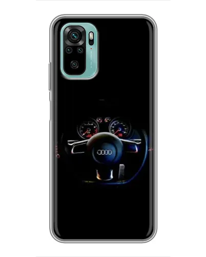 Чохол для Xiaomi Redmi Note 10 з картинкою «Салон Audi — кермо»
