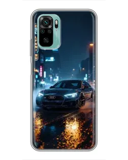 Чохол для Xiaomi Redmi Note 10 з картинкою «Нічне місто та Audi» Чохол для Xiaomi Redmi Note 10 з картинкою «Нічне місто та Audi»