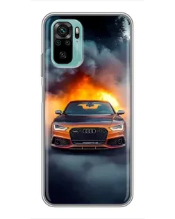 Чохол для Xiaomi Redmi Note 10 з картинкою «Audi у вогняному диму» Чохол для Xiaomi Redmi Note 10 з картинкою «Audi у вогняному диму»