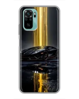 Чехол для Xiaomi Redmi Note 10 с картинкой «Ночной Lamborghini драйв»