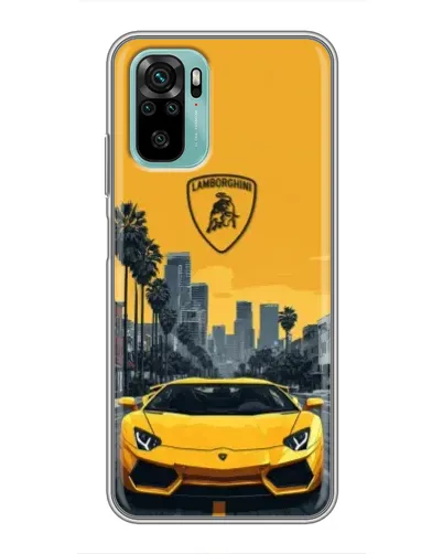 Чехол для Xiaomi Redmi Note 10 с картинкой «Желтый Lamborghini город» Чехол для Xiaomi Redmi Note 10 с картинкой «Желтый Lamborghini город»
